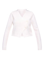 Cropped V-Neck Button-Up Cardigan