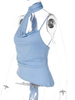 Asymmetrical Neckline Ruched Cami
