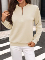 Textured Quarter-Zip Sweatshirt