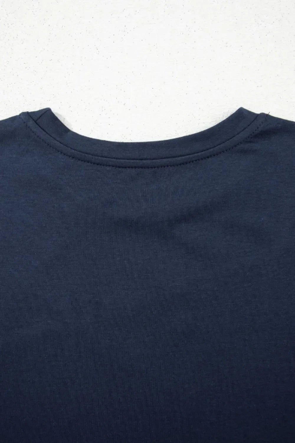 Solid Color Round Neck T Shirt