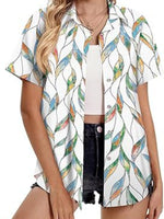 Plant Print Short Sleeve Shirt