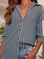 Striped Button-Down Casual Shirt