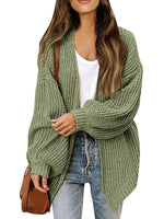 Open-Front Chunky Knit Cardigan