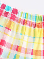 Children's Butterfly Flutter Sleeve Top and Plaid Shorts Set