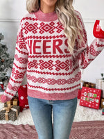 CHEERS Christmas Round Neck Long Sleeve Sweater