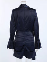 Mock Neck Flounce Sleeve Dress