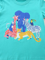 Children's Animal Graphic Crew Neck T-Shirt
