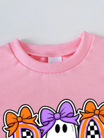 Children's Halloween Graphic Sweatshirt and Flare Pants Set