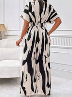 Abstract Print Wide-Leg Jumpsuit