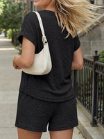 Short Sleeve Top and Shorts Set