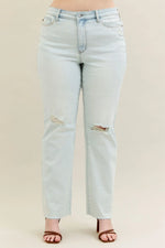 Judy Blue Full Size Destroy & Fray Hem Bootcut Jeans Plus Size