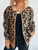 Zip Up Long Sleeve Cardigan