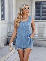 Ribbed Round Neck Tank