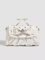 Ruched Bow Crossbody Bag