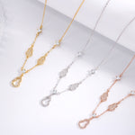 925 Sterling Silver Zircon Gourd Necklace