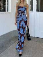 Floral Print Spaghetti Strap Maxi Dress