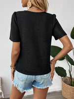 Tie Front V-Neck Blouse