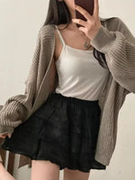 Open Front Oversized Knit Cardigan