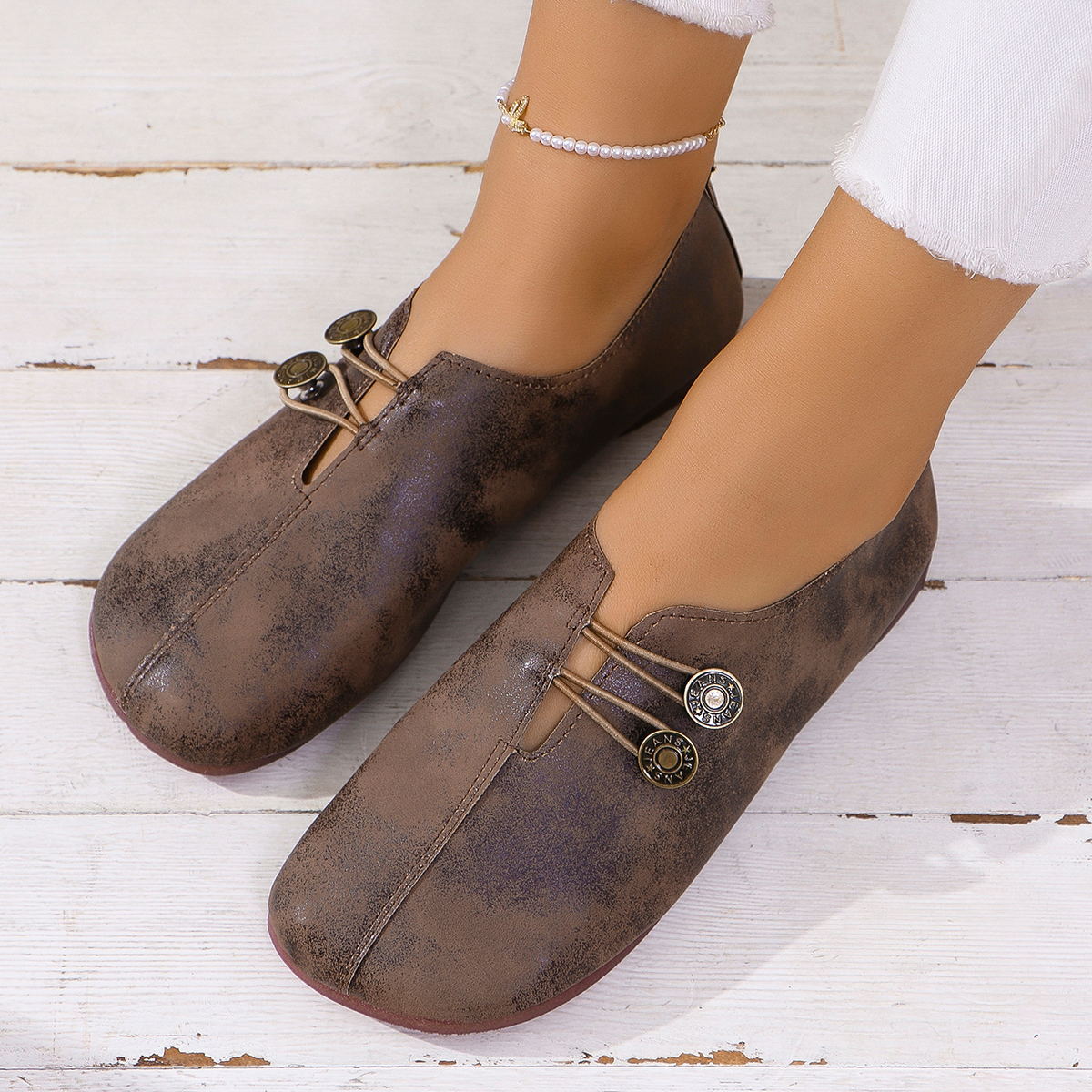 Round Toe Slip-Ons