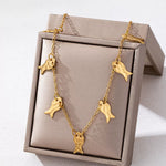 18K Gold-Plated Fish Charm Necklace