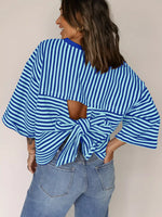 Striped Back Bow Tie T-Shirt