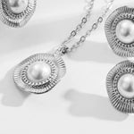 Alloy Pearl Pendant Necklace