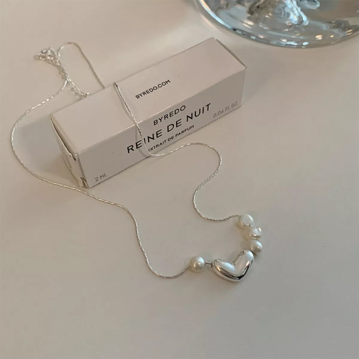 Heart & Pearl Accent Necklace
