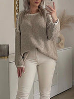 Contrast Trim Oversized Sweater