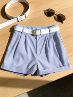 Striped Rolled Hem Shorts