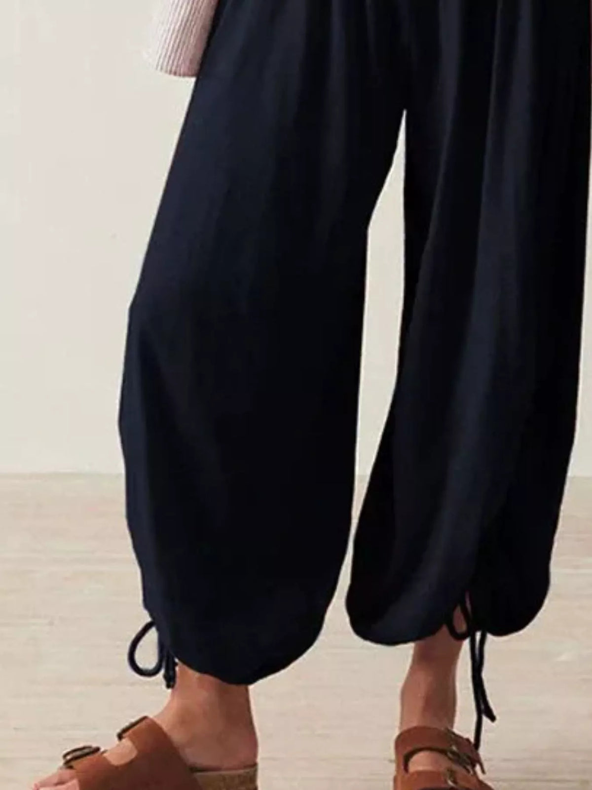Ruched Drawstring Harem Pants