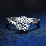 1 Carat 925 Sterling Silver Moissanite Ring