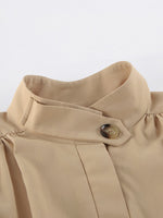Puff Sleeve Button-Down Jacket