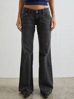 Low Rise Flare Leg Jeans