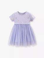 Children's Short Sleeve Tulle Dress