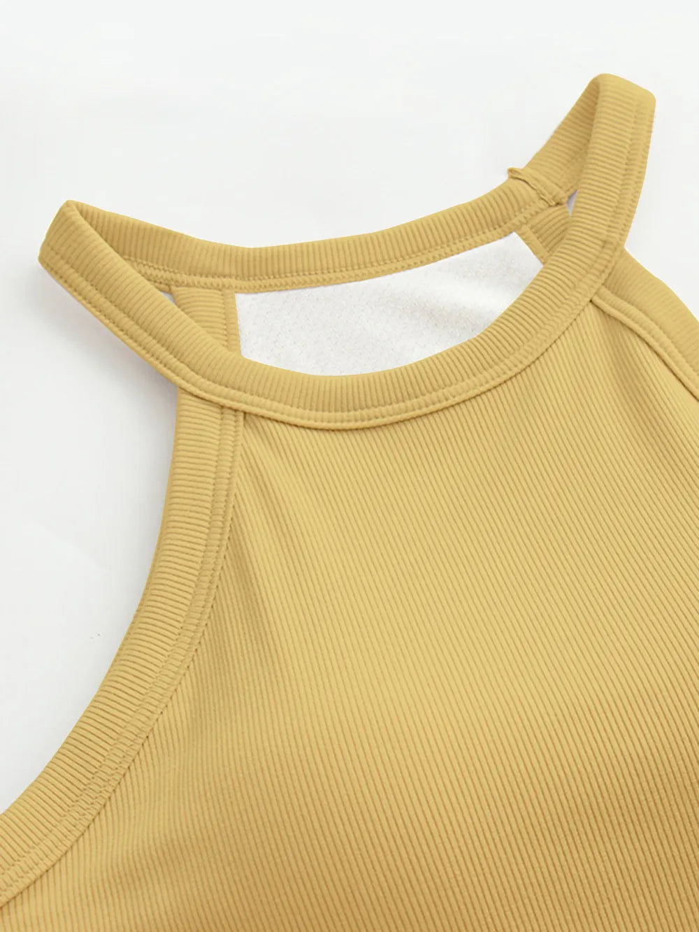 Grecian Neck Tank With Chest Pads