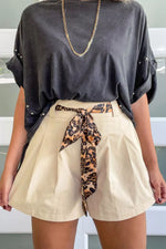 High-Waisted Pleated Shorts