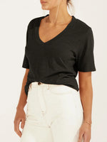 Solid V-Neck Short Sleeve T-Shirt