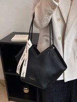 Textured Leather Shoulder Bag