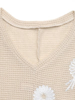 Daisy V-Neck Half Sleeve T-Shirt