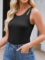 Cutout Round Neck Tank