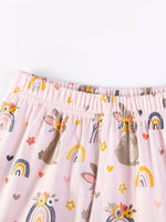 Children's Bunny Ruffle Sleeve Tank and Shorts Set