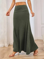 Flowy Maxi Skirt with Wide Waistband