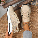 Lace-Up Platform Sneakers