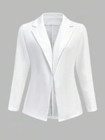 Lapel Collar Open Front Blazer
