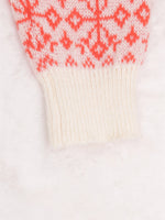 Contrast Ribbed hem Long Sleeve Sweater