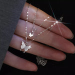 Double Layered Butterfly Necklace