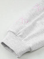 ow Embroidered Detail Puff Sleeve Top and Shorts 2pcs Set