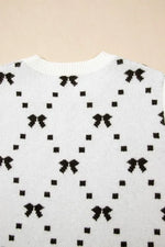 Bow Round Neck Sweater Vest