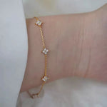 Four-Leaf Clover Charm Bracelet