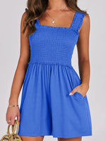 Smocked Square Neck Summer Romper